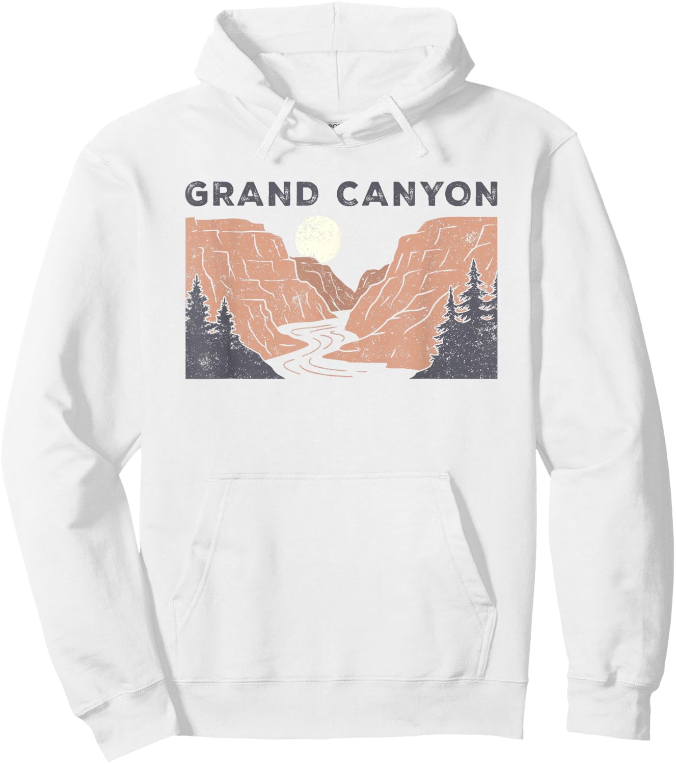 Hiked Grand Canyon National Park Arizona Vintage Men Hoodie - Hoodie | White
