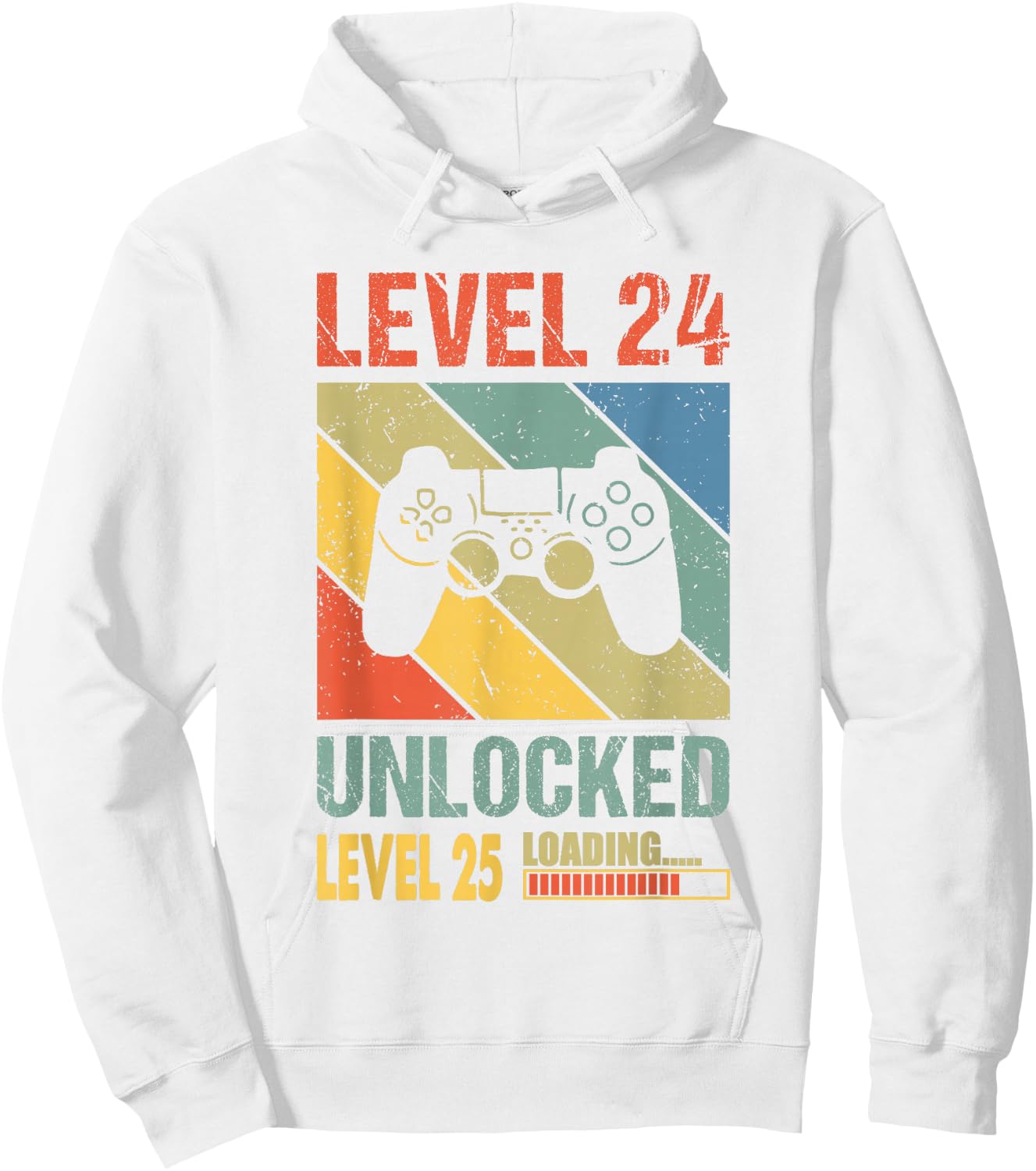 24th Birthday Gamer Girl Level 24 Unlocked Level 25 Loading Hoodie - Hoodie | White