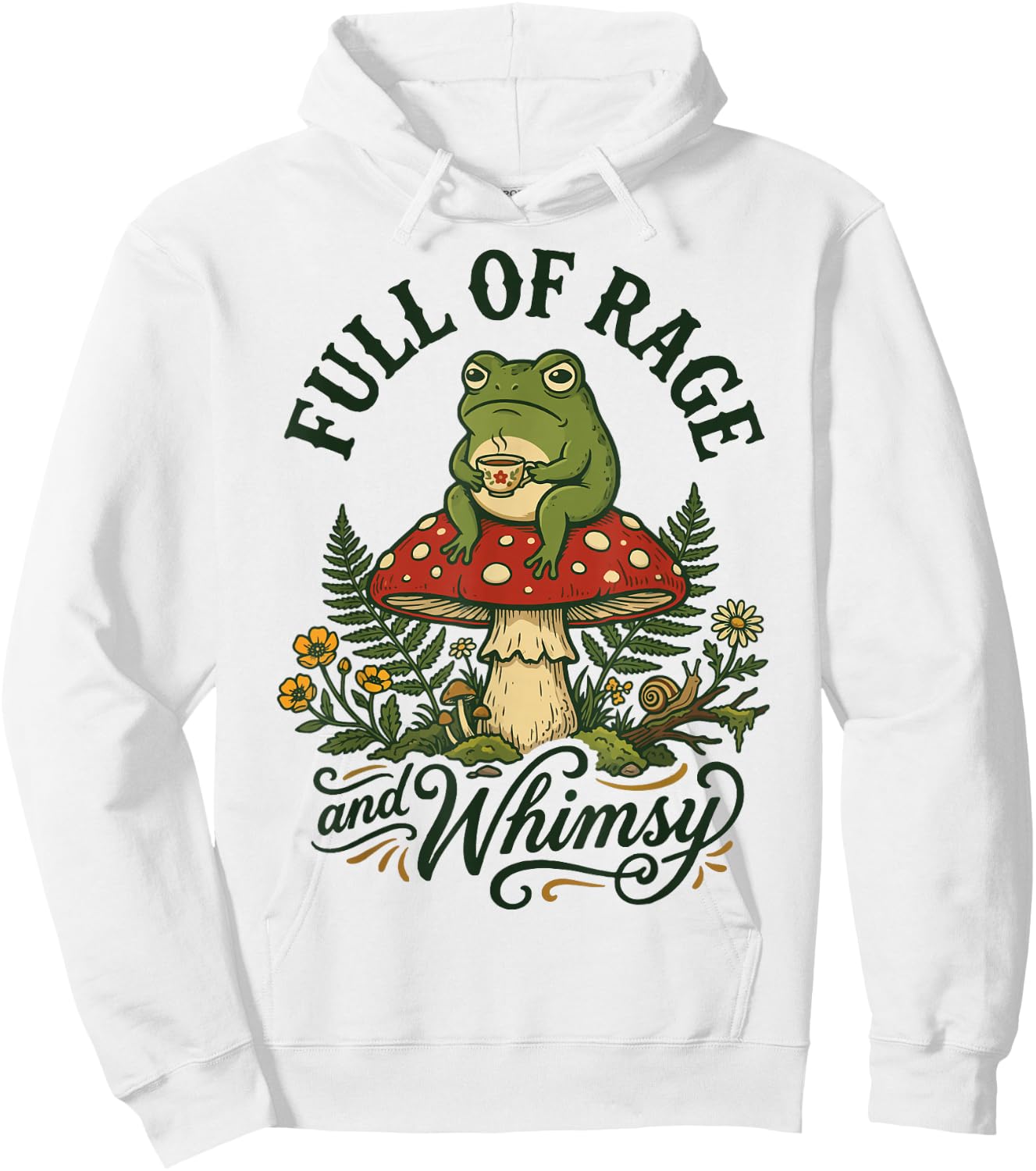 Full of Rage and Whimsy Hoodie - Hoodie | White
