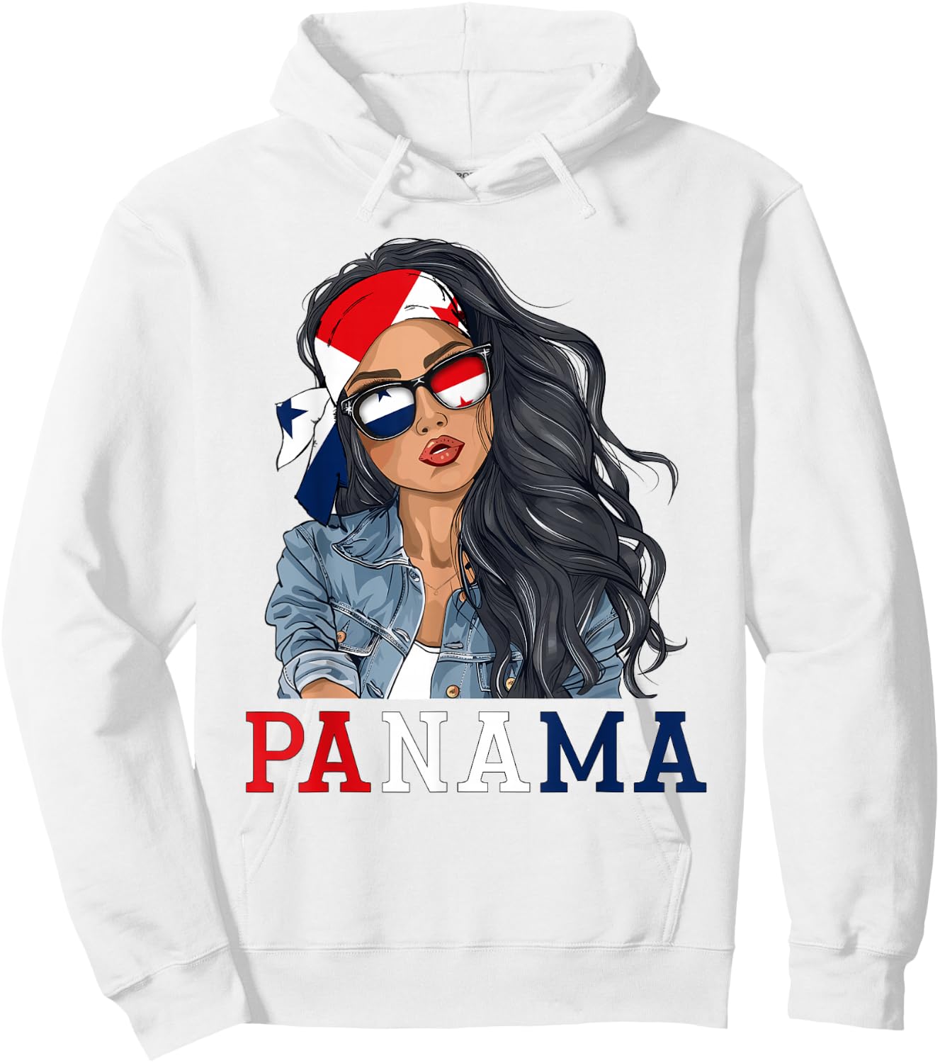 Panamanian Woman Products Flag Uniform Heritage Panama Hoodie - Hoodie | White