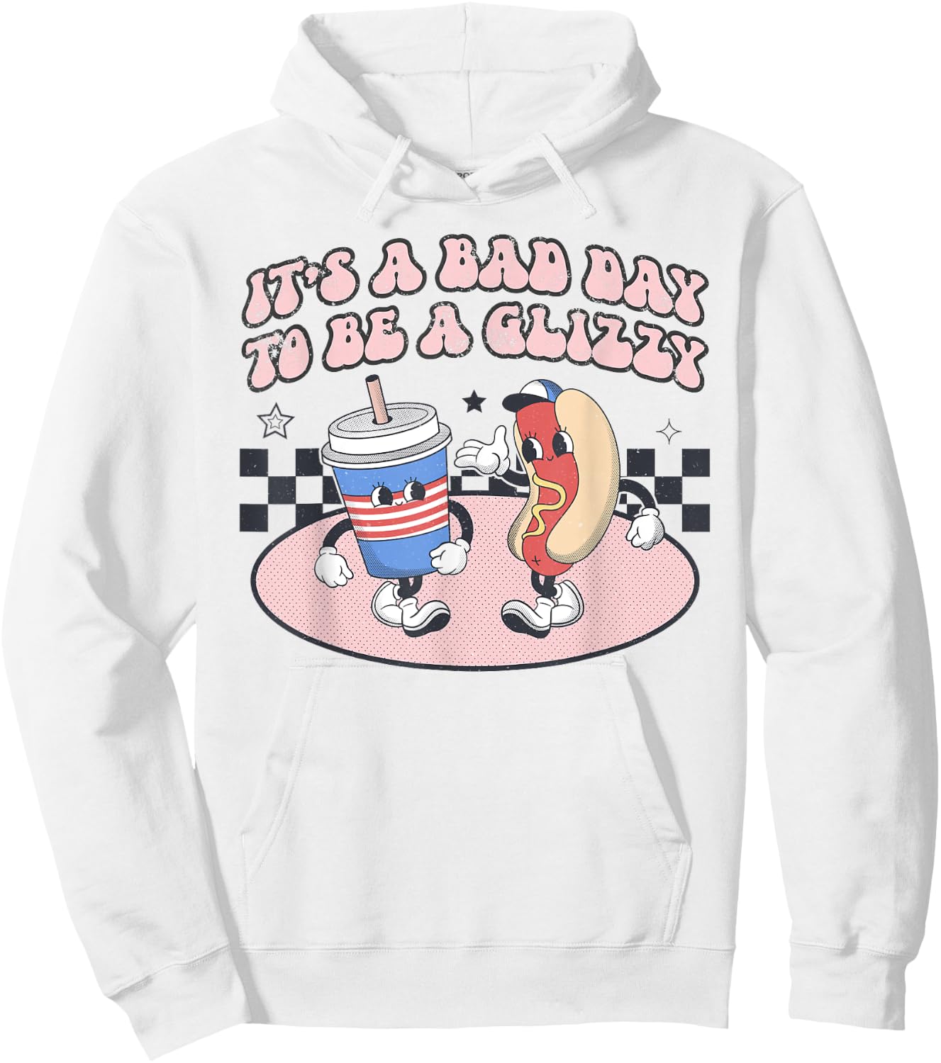 It’s A Bad Day To Be A Glizzy Funny Fourth Of July Hot Dog Men Women Kids Hoodie - Hoodie | White