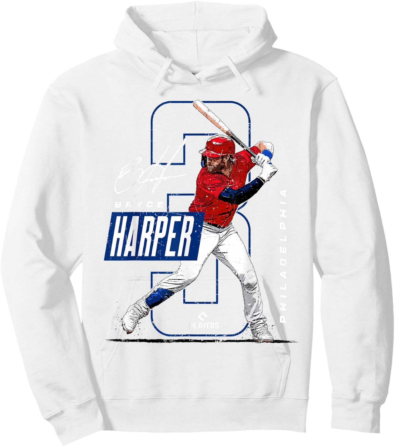 Bryce Harper | Philadelphia MLB Players | MLBHARP3004 Hoodie - Hoodie | White