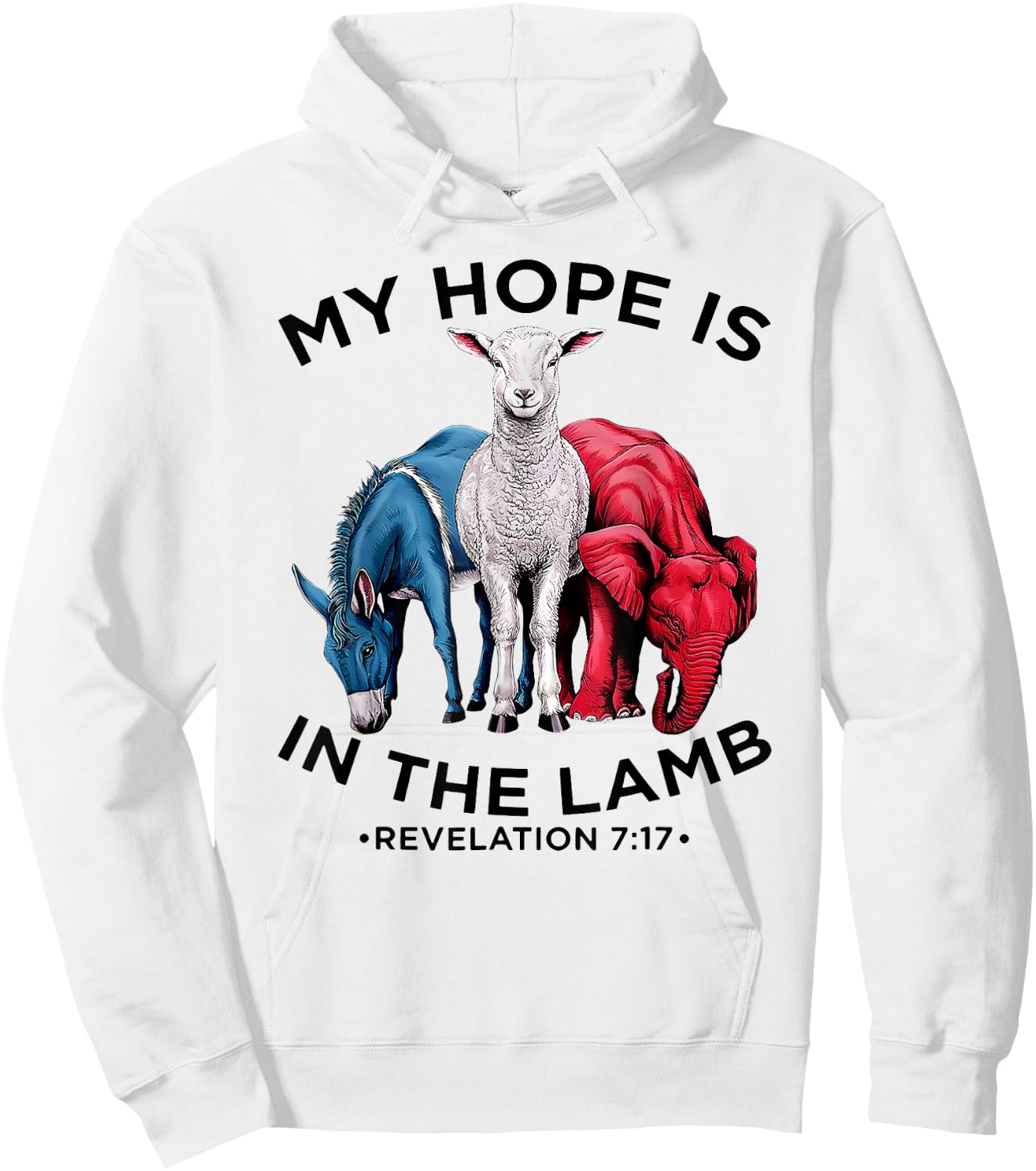 My Hope Is In The Lamb, Revelation 7:17 Jesus 2024 Hoodie - Hoodie | White