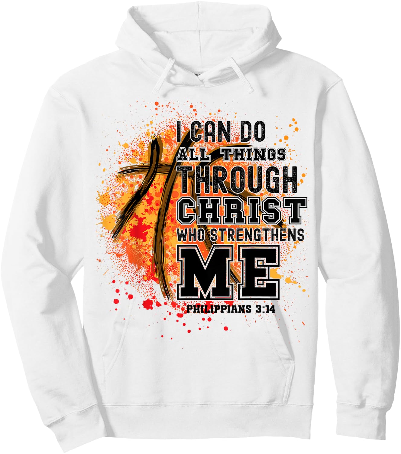 Christian Bible Verse Religious for Basketball Players Coach Hoodie - Hoodie | White