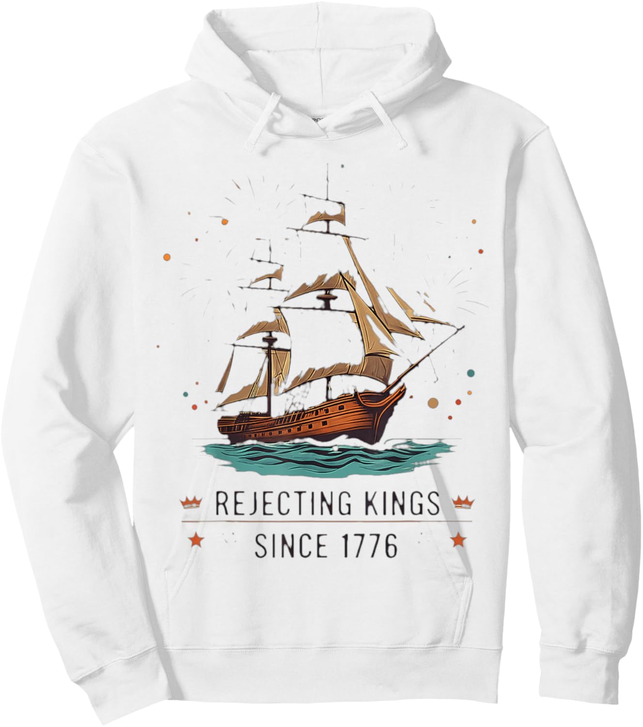 Rejecting Since 1776 American Flag USA 4th Of July Hoodie - Hoodie | White