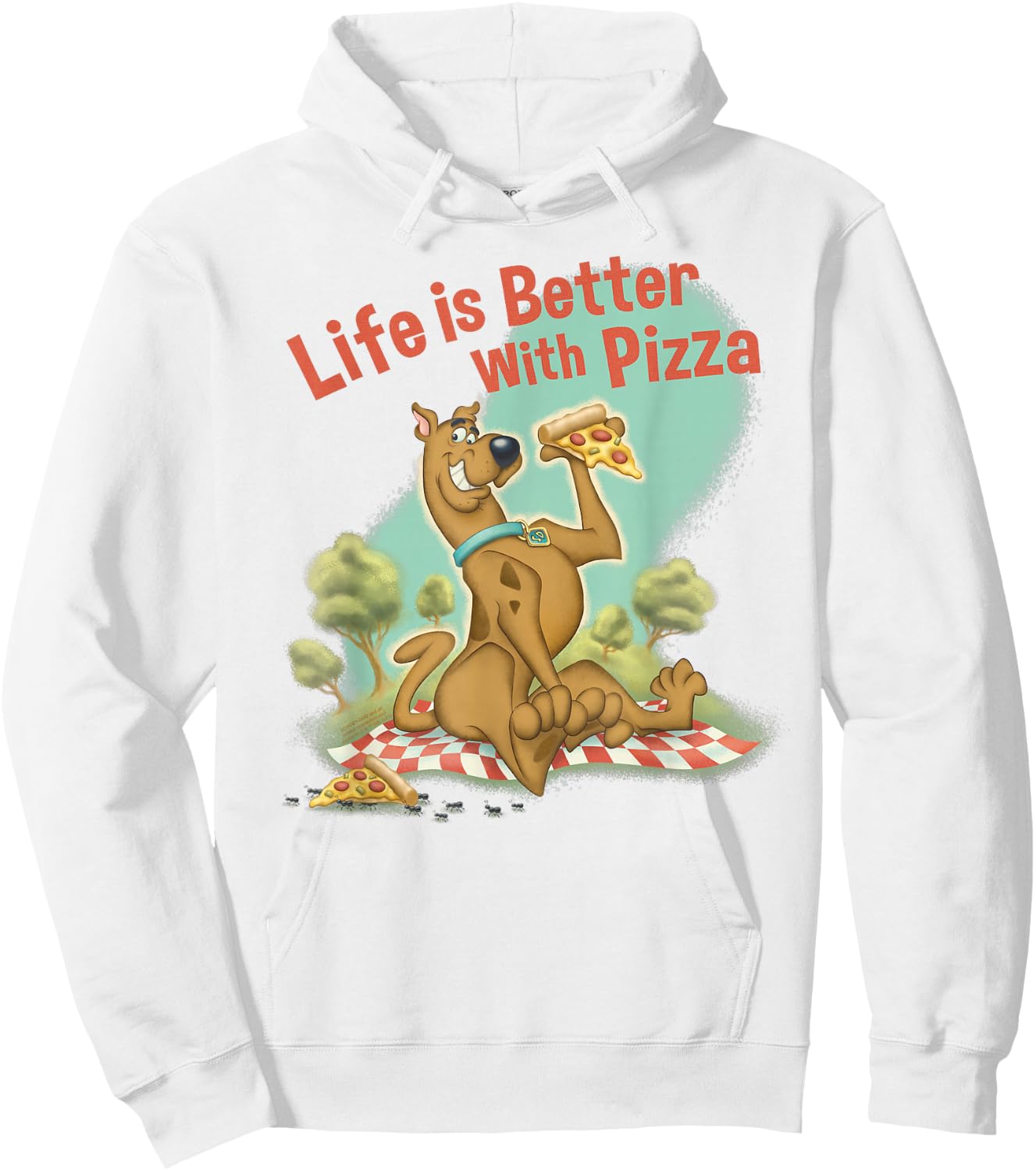 Scooby-Doo Life is Better with Pizza Hoodie - Hoodie | White