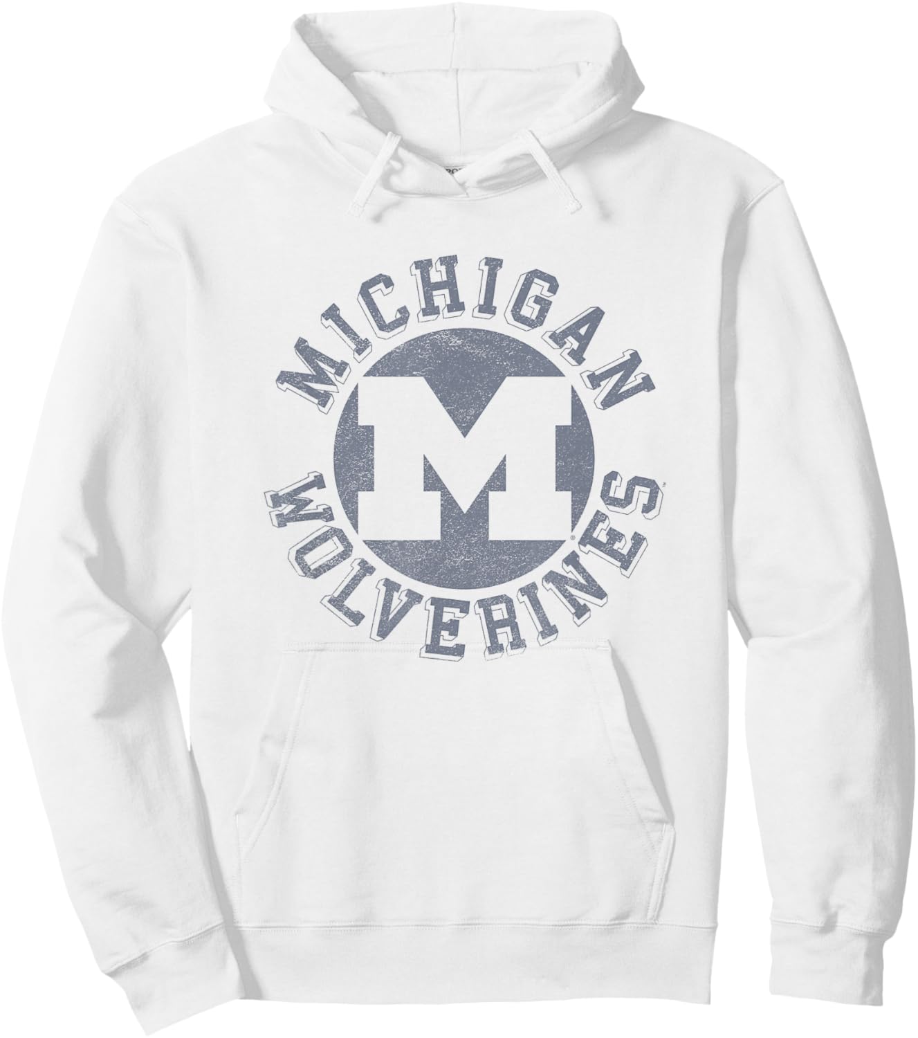 University of Michigan Wolverines U of M Classic Retro Stamp Hoodie - Hoodie | White