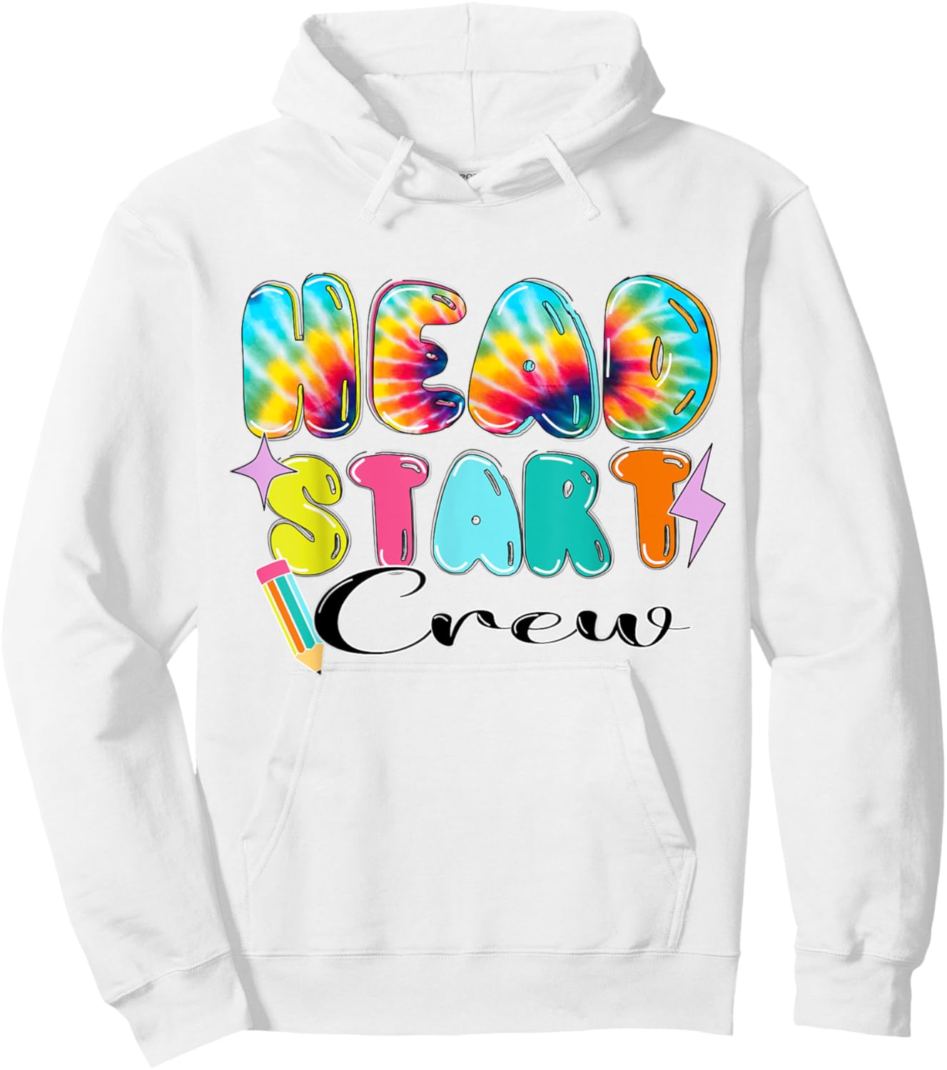 Back to School Headstart Crew School Head Start Tie dye Hoodie - Hoodie | White