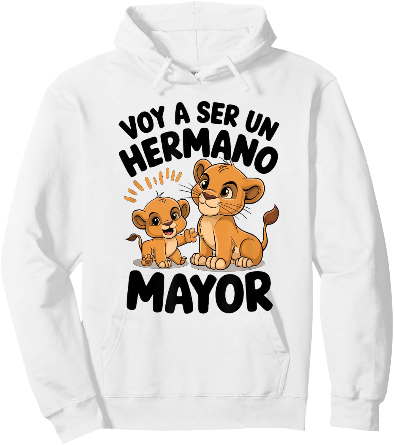 New Baby Announcement Spanish Big Brother Lion Cubs Hoodie - Hoodie | White