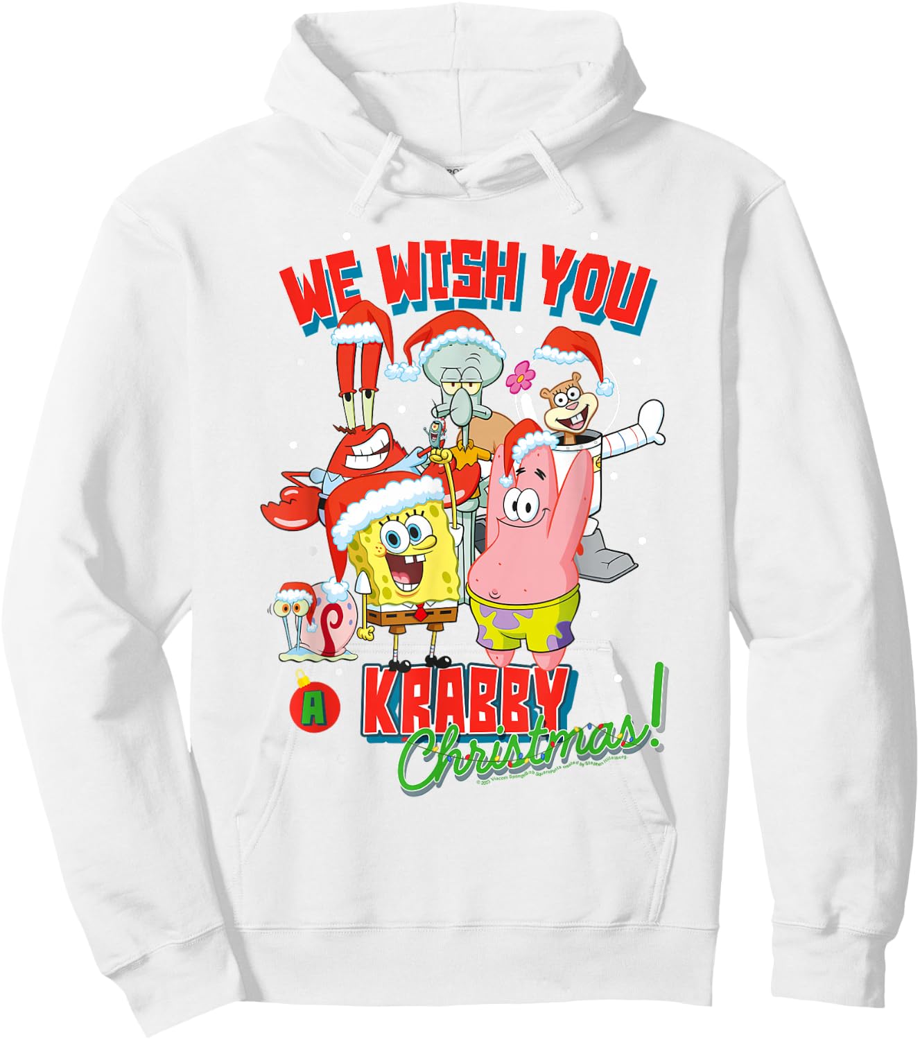 SpongeBob SquarePants Crabby Christmas Hoodie - Hoodie | White