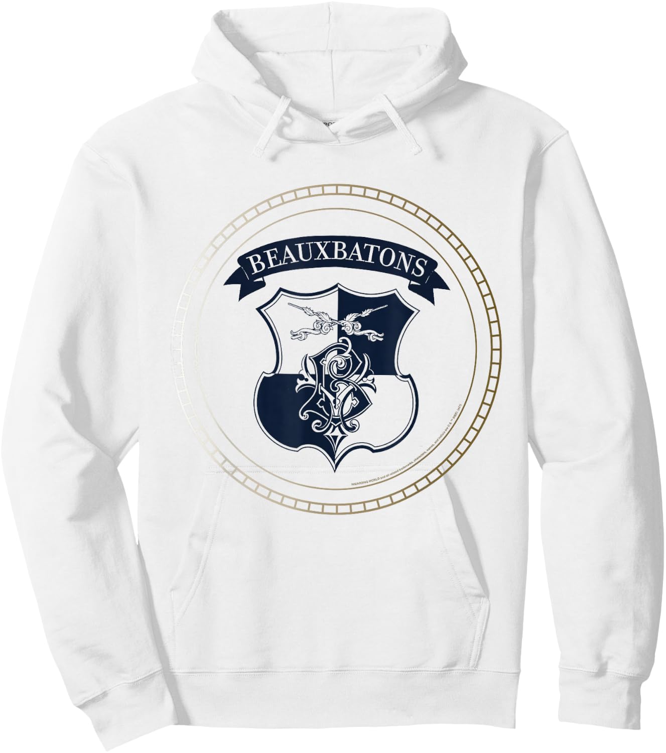 Harry Potter Beauxbatons Emblem Hoodie - Hoodie | White