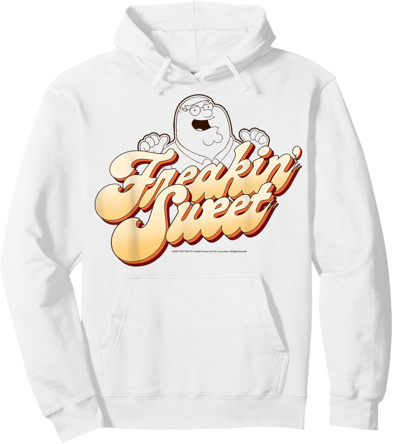 Family Guy Peter Griffin Freakin' Sweet Retro Chest Logo Hoodie - Hoodie | White