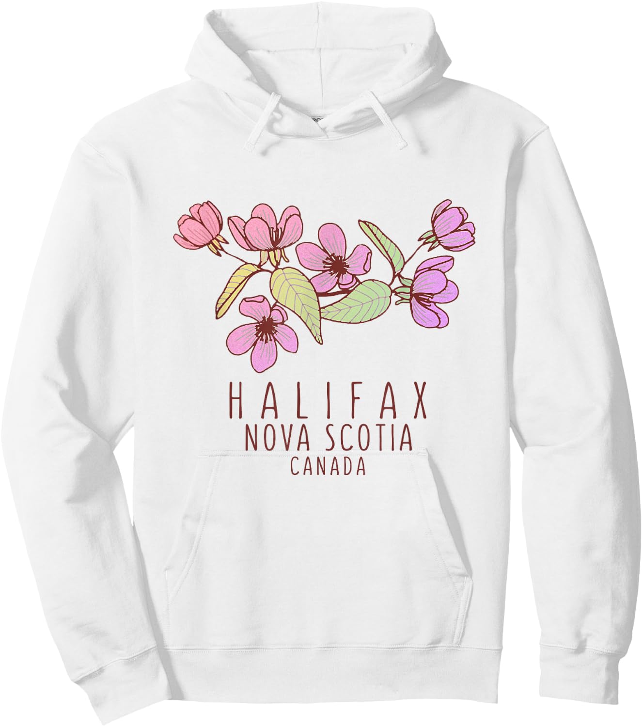 Halifax Nova Scotia Canada Wildflowers Hoodie - Hoodie | White