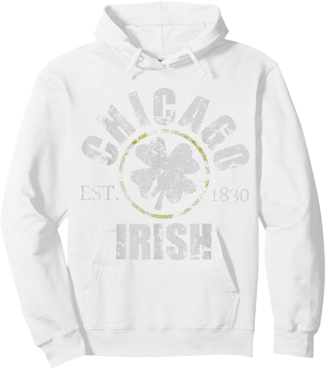 Vintage Chicago Irish St Patricks Day Chirish Men Women Hoodie - Hoodie | White