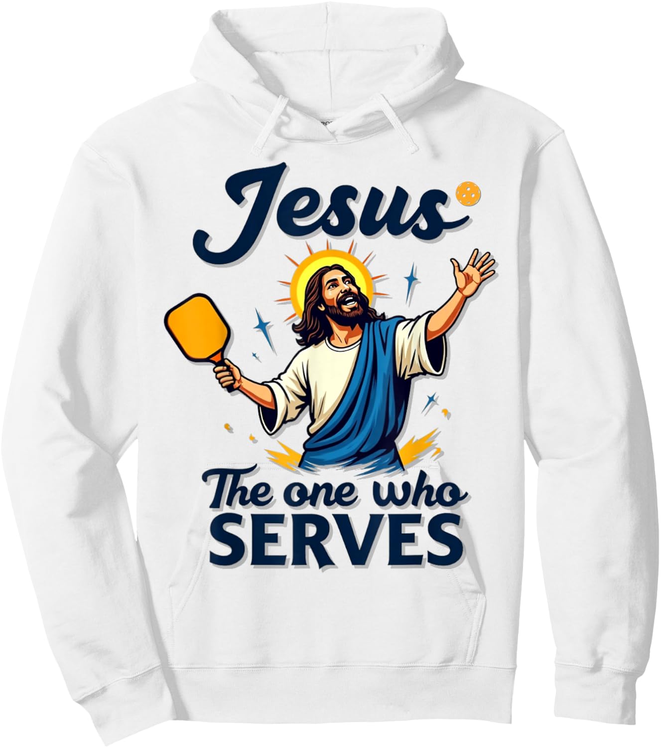 PIckleball Jesus - The Ultimate Serve Hoodie - Hoodie | White