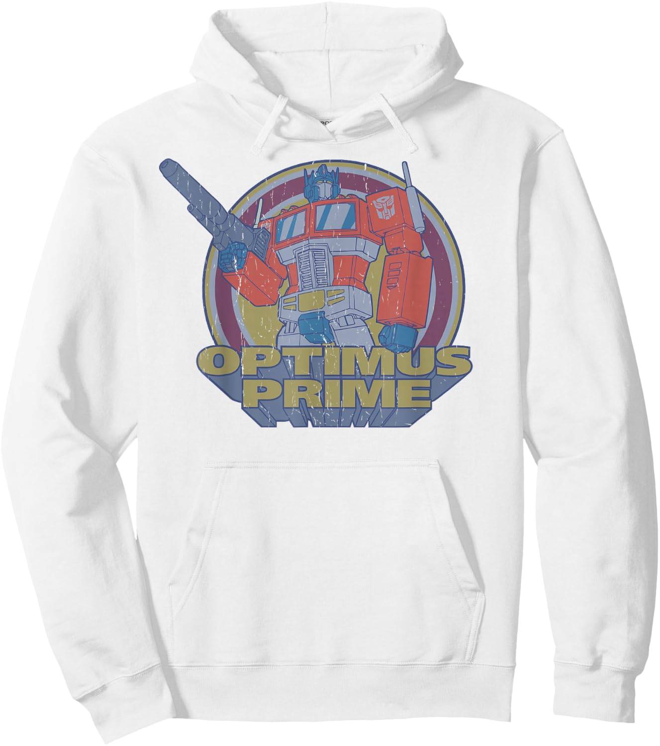 Transformers Optimus Prime Retro Portrait Hoodie - Hoodie | White