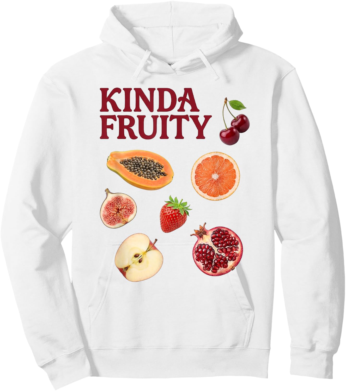Kinda Fruity Funny LGBTQ Pride Month Love is Love Fruit Meme Hoodie - Hoodie | White