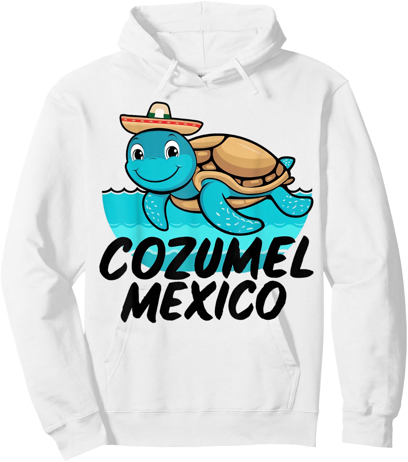 Cozumel Mexico Sea Turtle Colorful Boys Girls Toddler Hoodie - Hoodie | White