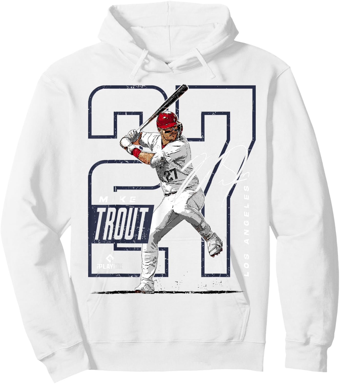 Mike Trout | Los Angeles Baseball MLB Players | MLBTRO4004 Hoodie - Hoodie | White