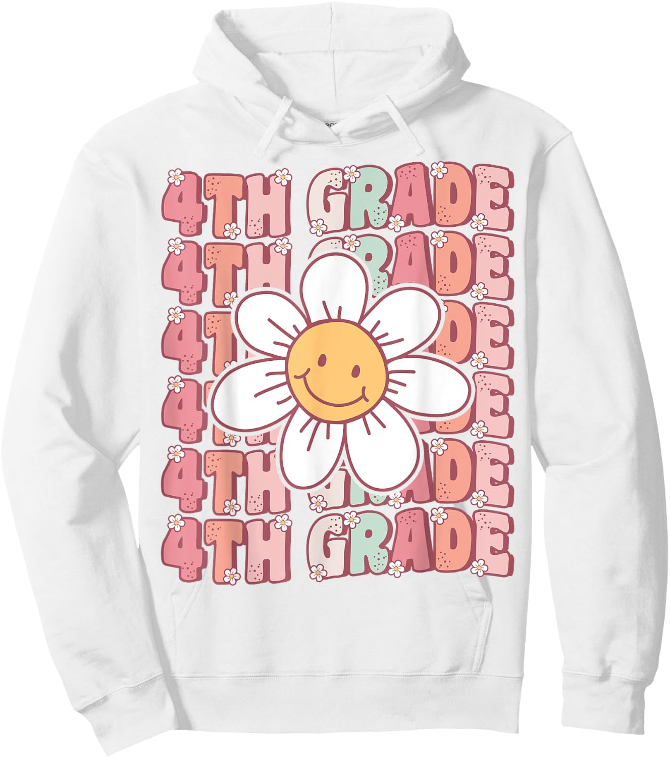 Groovy 4th Grade Back To School First Day of Fourth Grade Hoodie - Hoodie | White