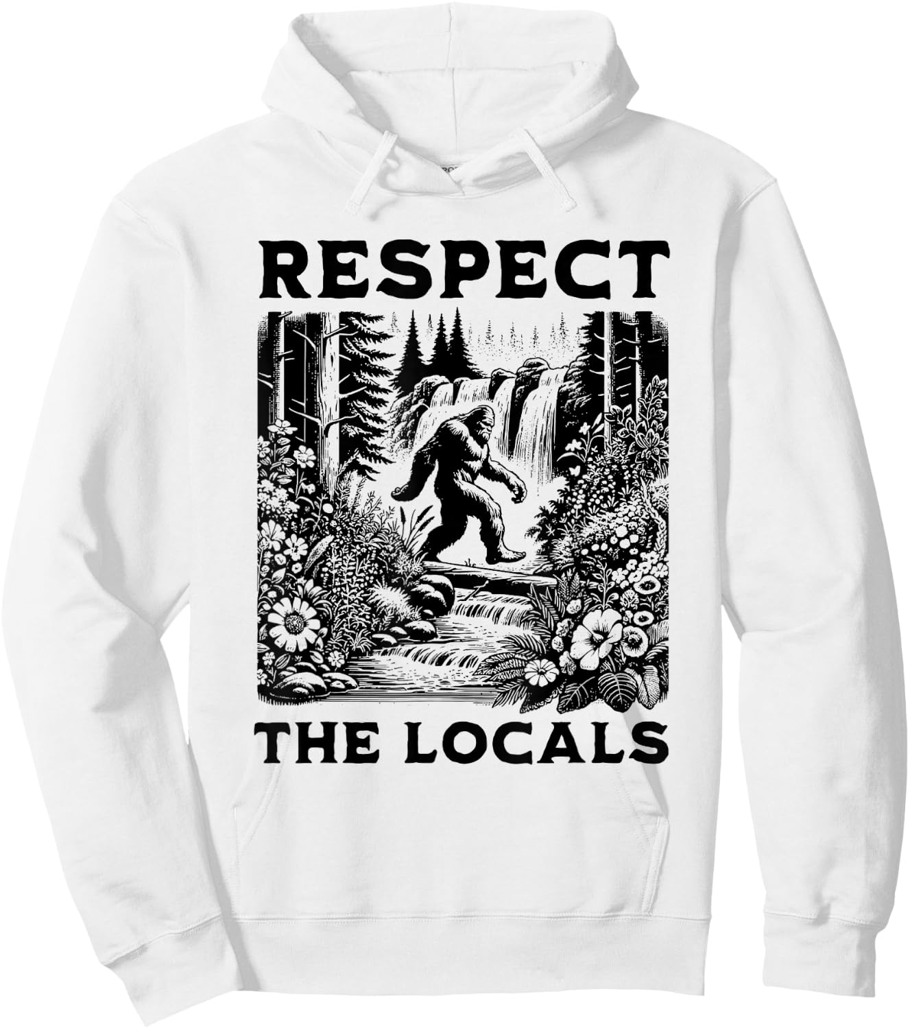 Respect the Locals Sasquatch Hoodie - Hoodie | White