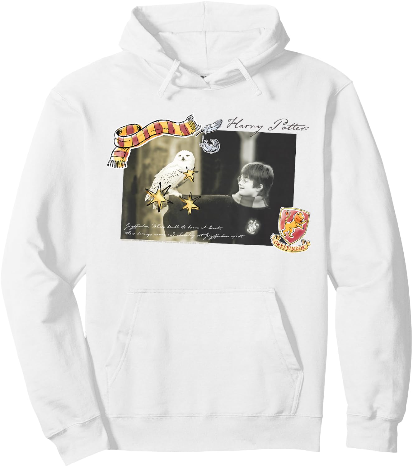 Harry Potter with Hedwig Movie Still Hoodie - Hoodie | White