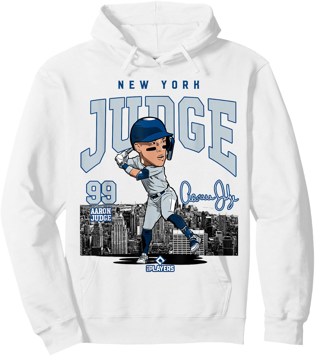 Aaron Judge | New York Baseball MLB Players | MLBJUD3005W Hoodie - Hoodie | White