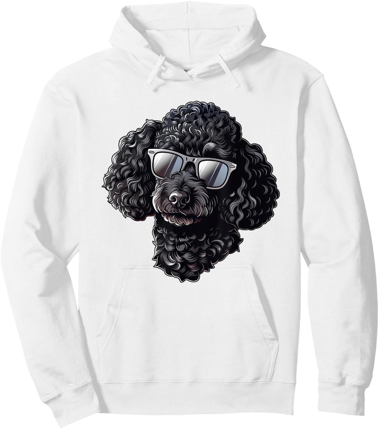 Poodle Dog Sunglasses Women Girls Kids Hoodie - Hoodie | White