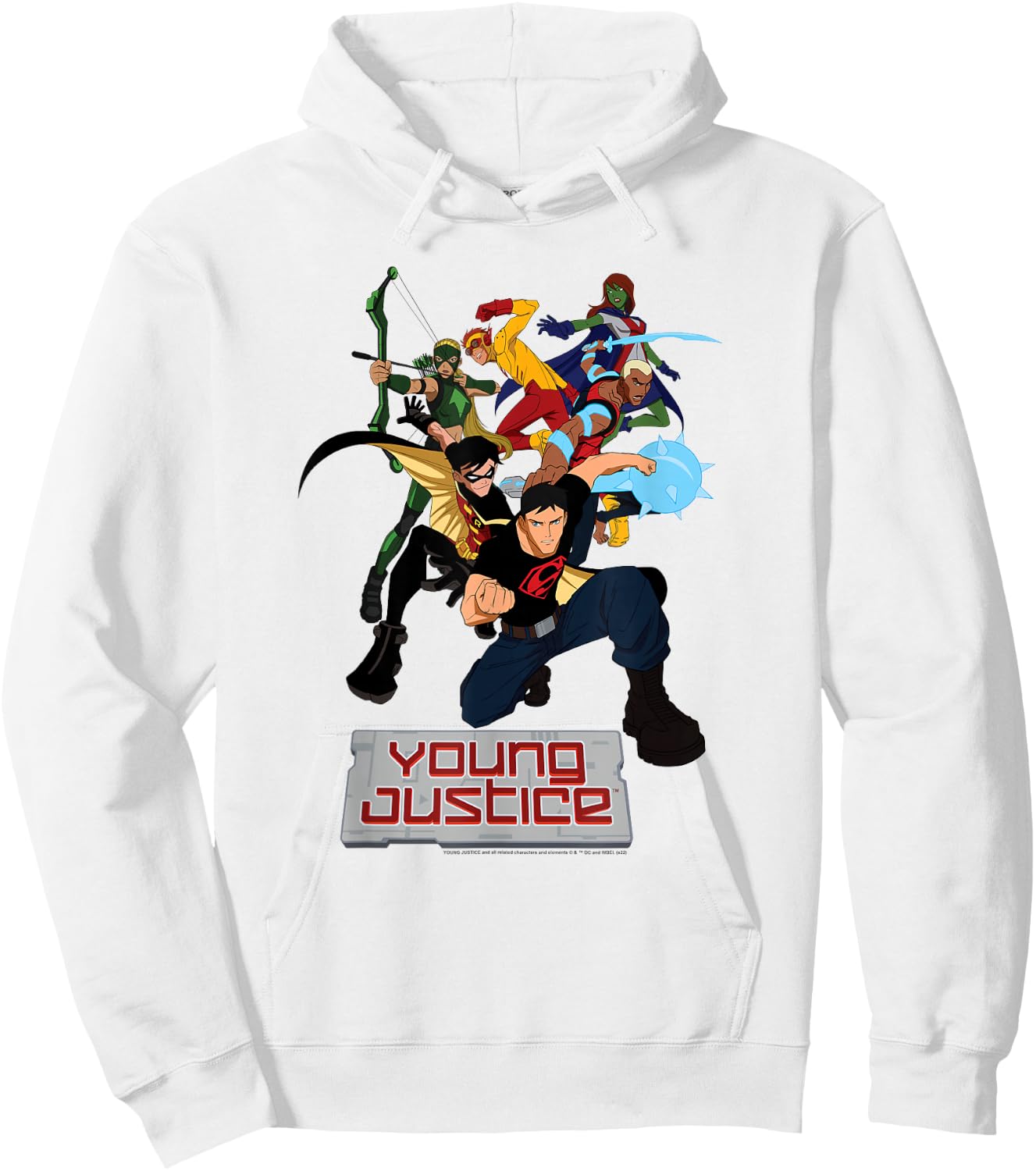 Young Justice Superboy, Robin, Aqualad, Artemis, Kid Flash Hoodie - Hoodie | White