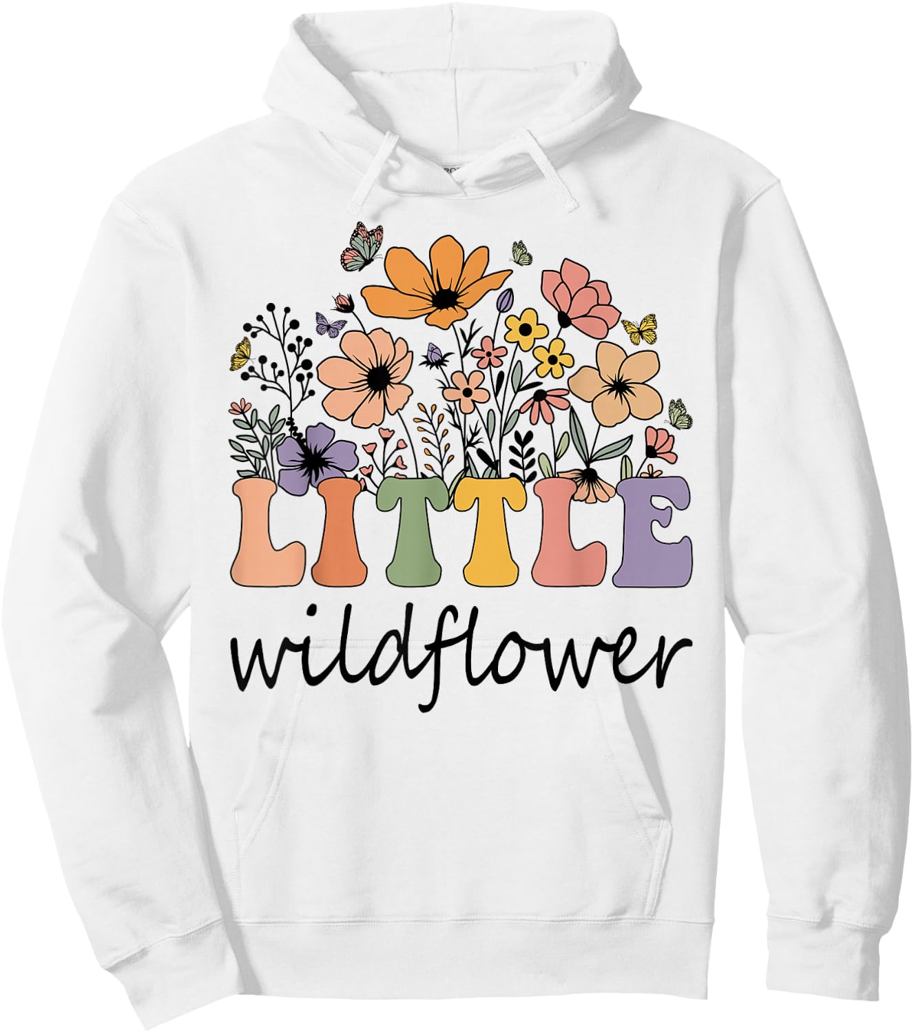 Little Wildflower Women Flower Birthday Family Matching Hoodie - Hoodie | White