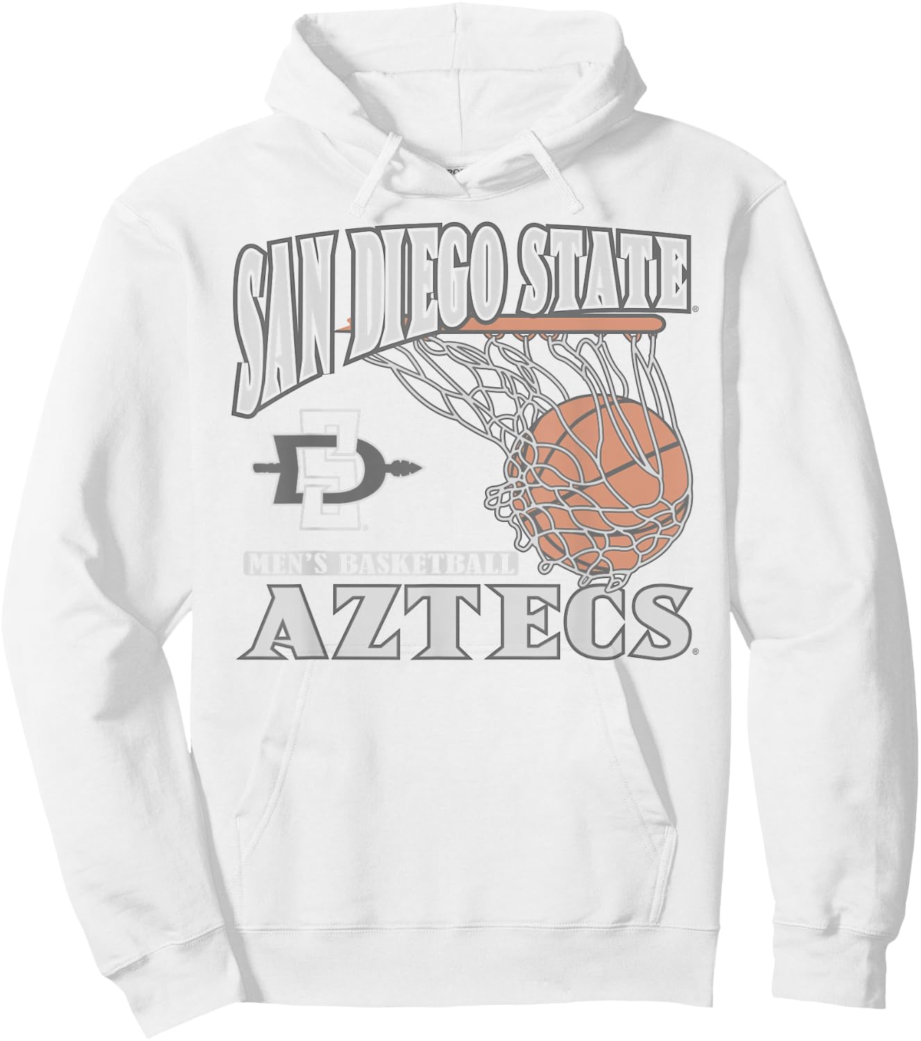 San Diego State Aztecs Men's Basketball Vintage Lift Red Hoodie - Hoodie | White