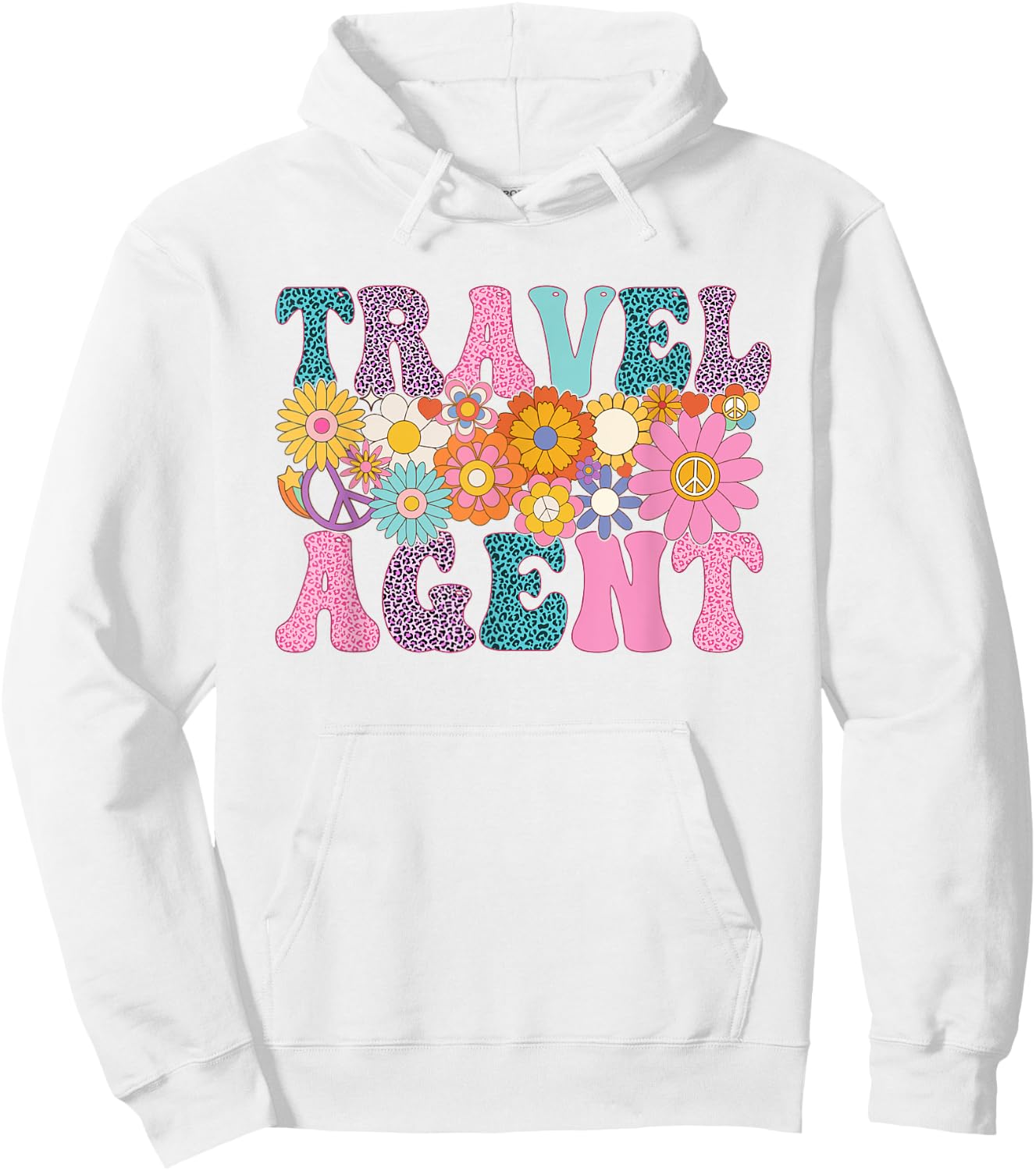 Travel Agent Week Groovy Leopard Appreciation Day Hoodie - Hoodie | White