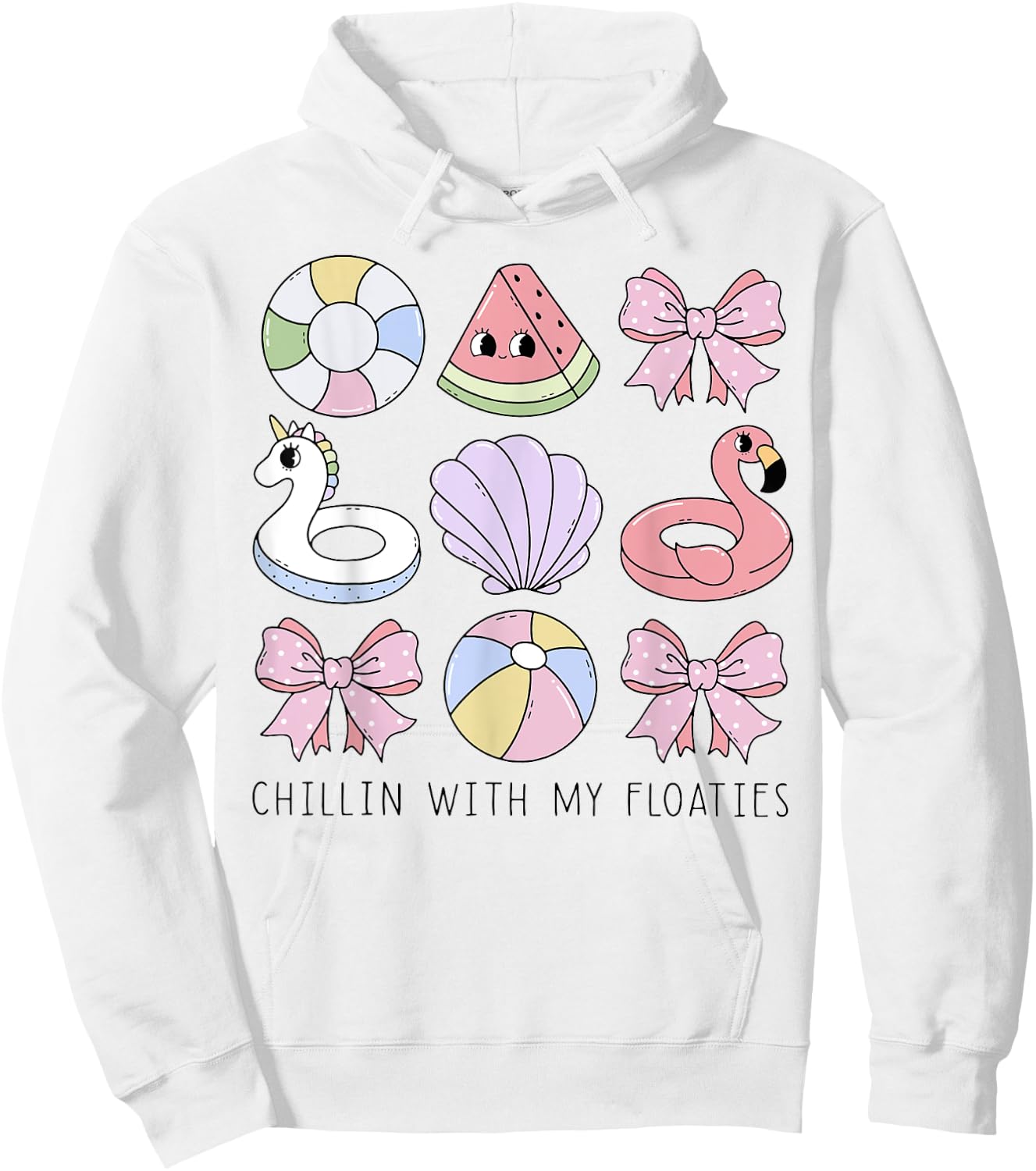 Chillin With My Floaties Hoodie - Hoodie | White