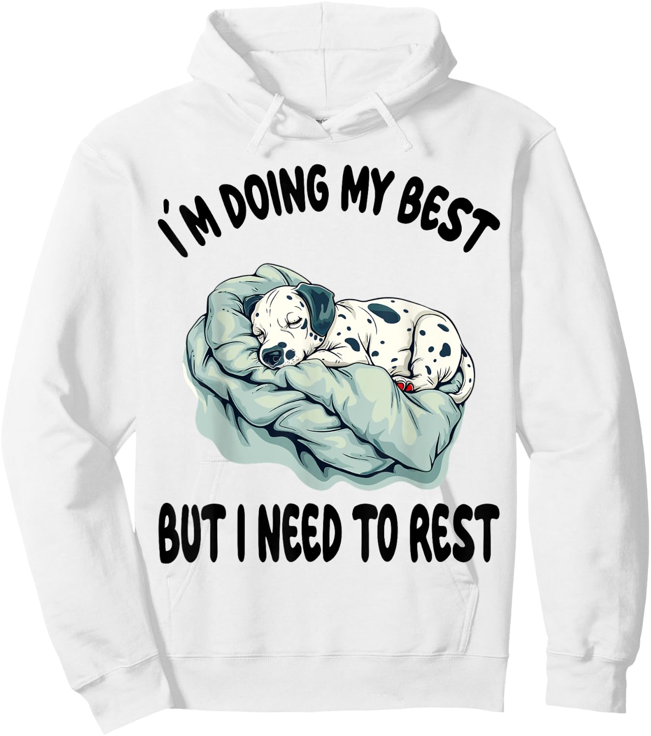 Dalmatian Official Sleepshirt Pajamas Nightgown Hoodie - Hoodie | White
