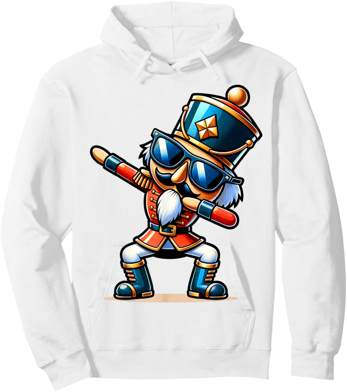 Christmas Nutcracker Dabbing Boys Santa Xmas Funny Hoodie - Hoodie | White