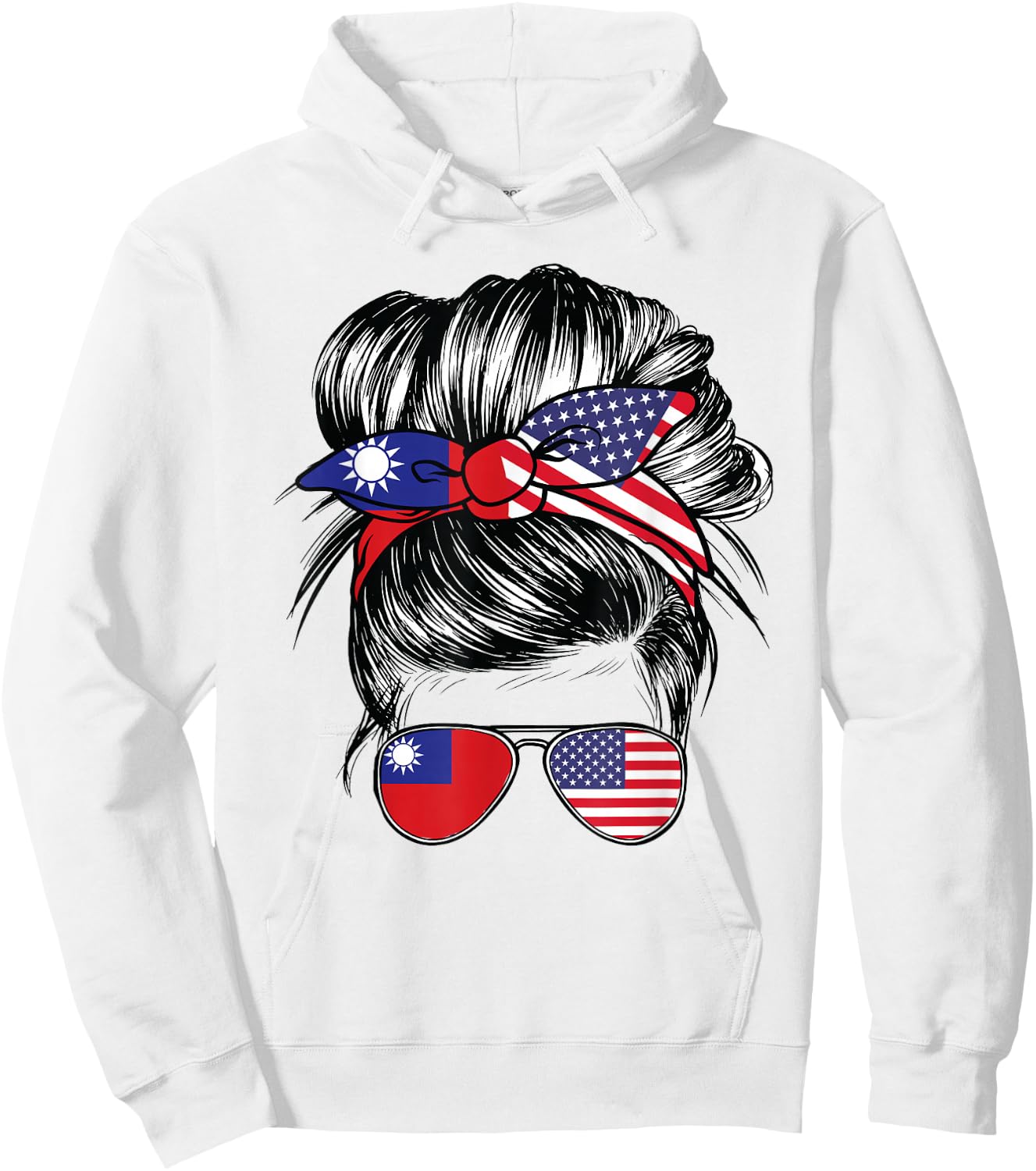 Taiwan Flag Taiwanese Women American USA Heritage Taiwan Hoodie - Hoodie | White