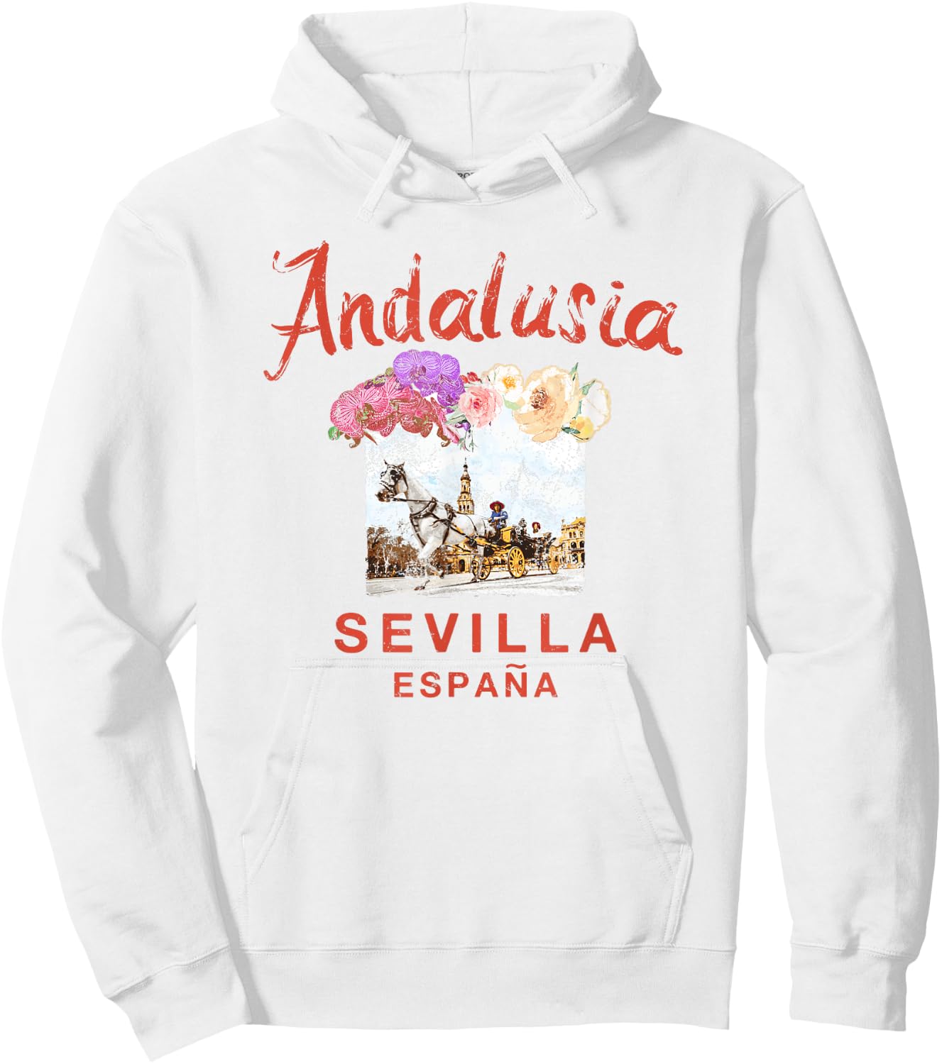 SPAIN Seville Sevilla ESPANA Andalusia Graphic Vintage Hoodie - Hoodie | White