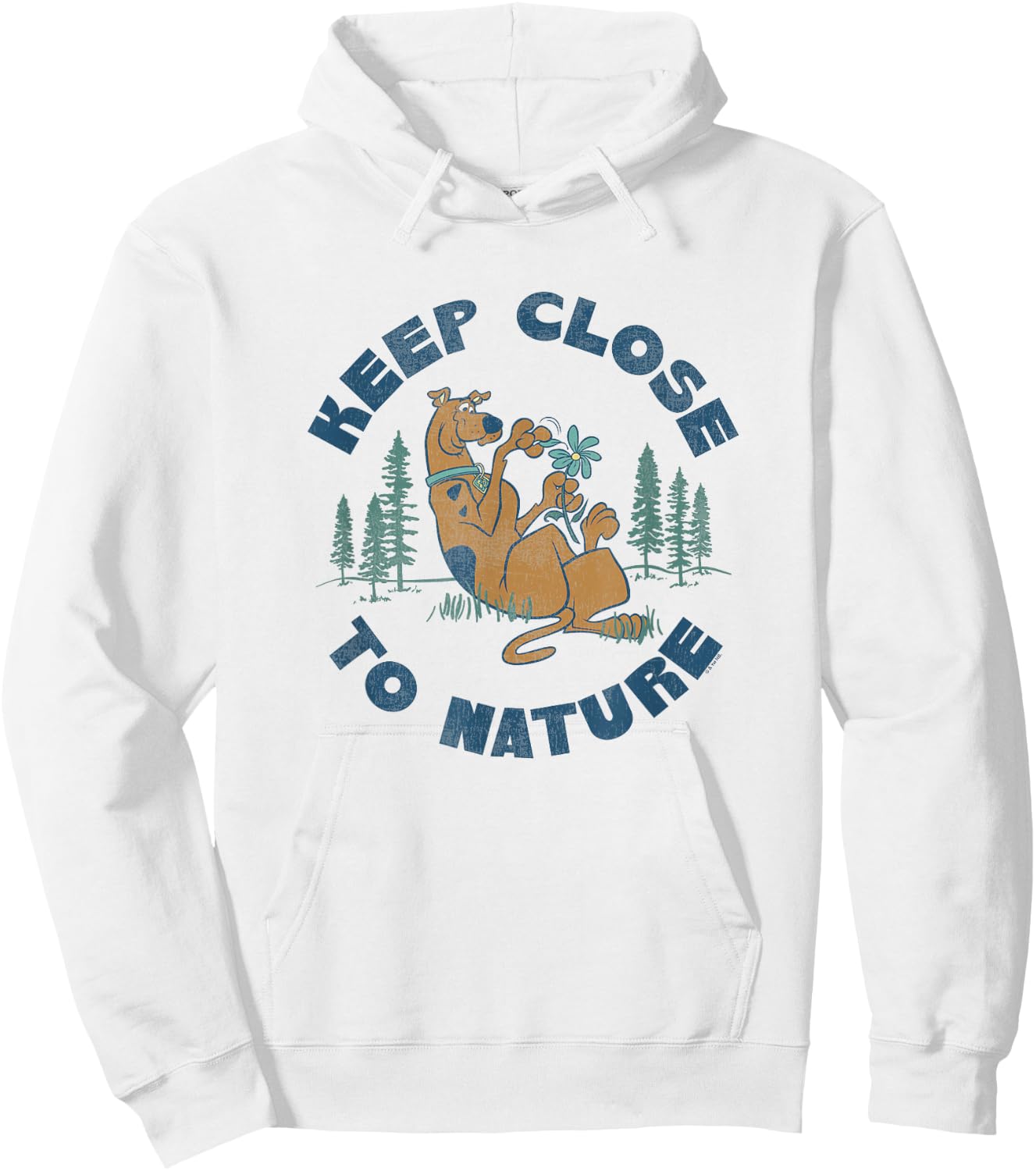 Scooby-Doo Vintage Earth Day Keep Close To Nature Poster Hoodie - Hoodie | White