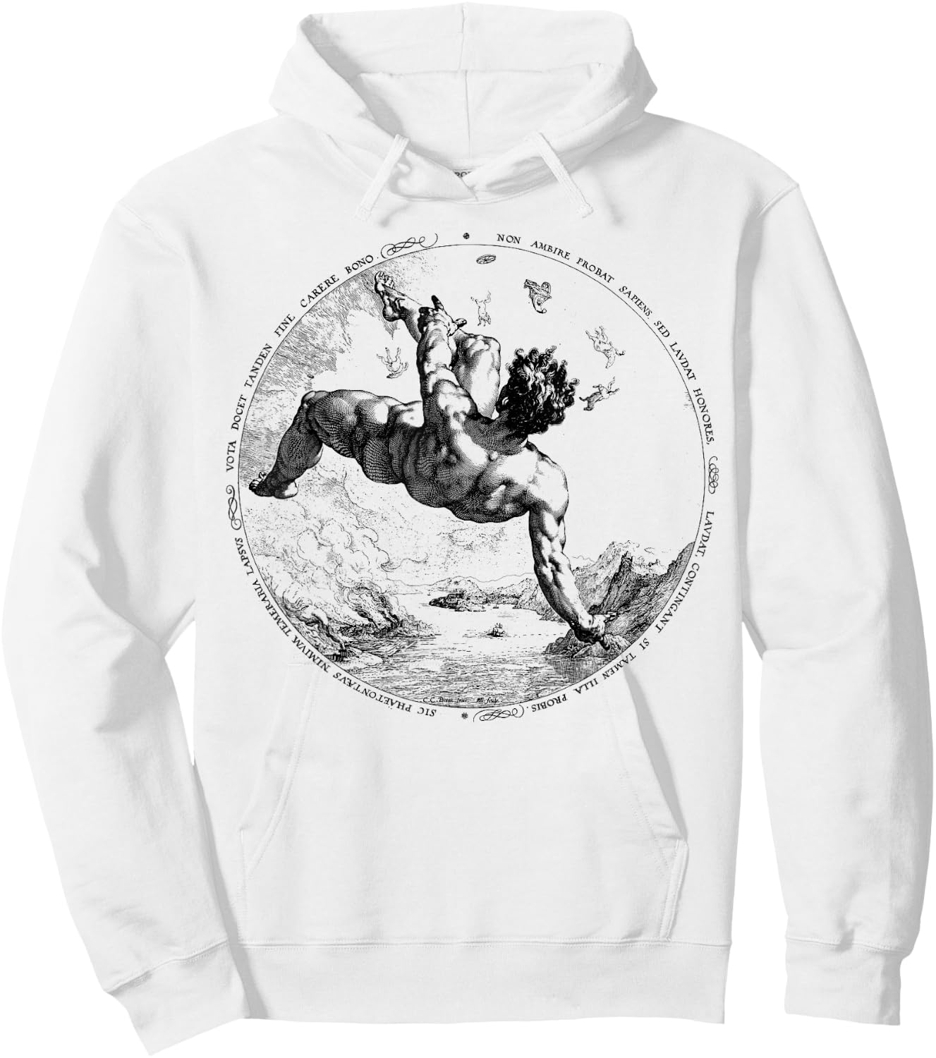 Phaeton - Icarus, Greek Mythology, Goth, Aesthetic Hoodie - Hoodie | White