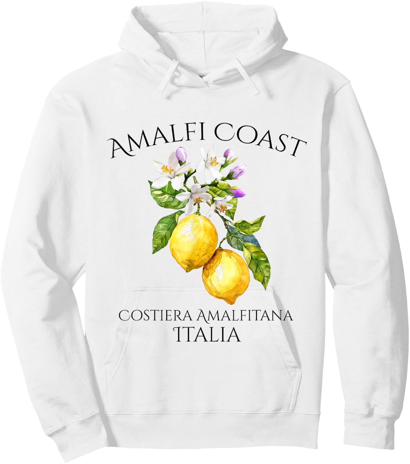 Amalia Coast Italian Souvenir Italy Lemons Hoodie - Hoodie | White