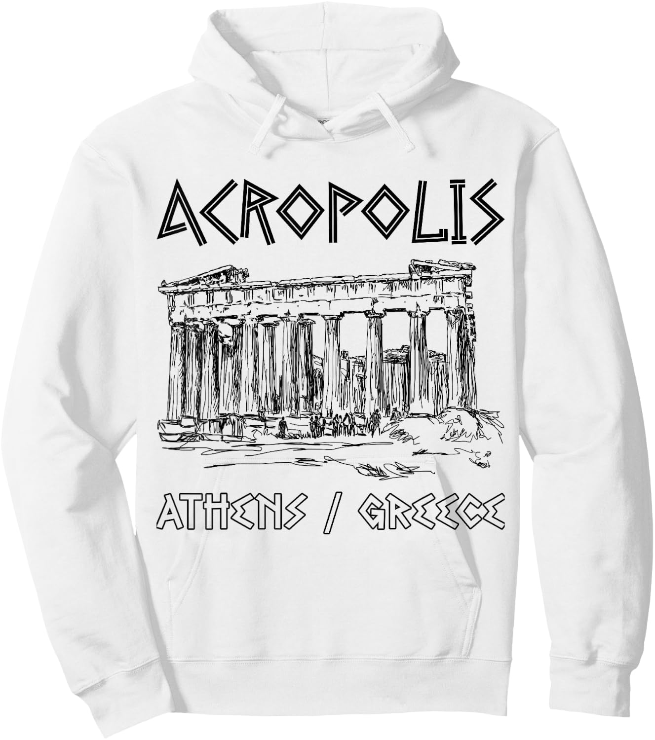 Acropolis Athens Greece Souvenir Greek Parthenon Hoodie - Hoodie | White