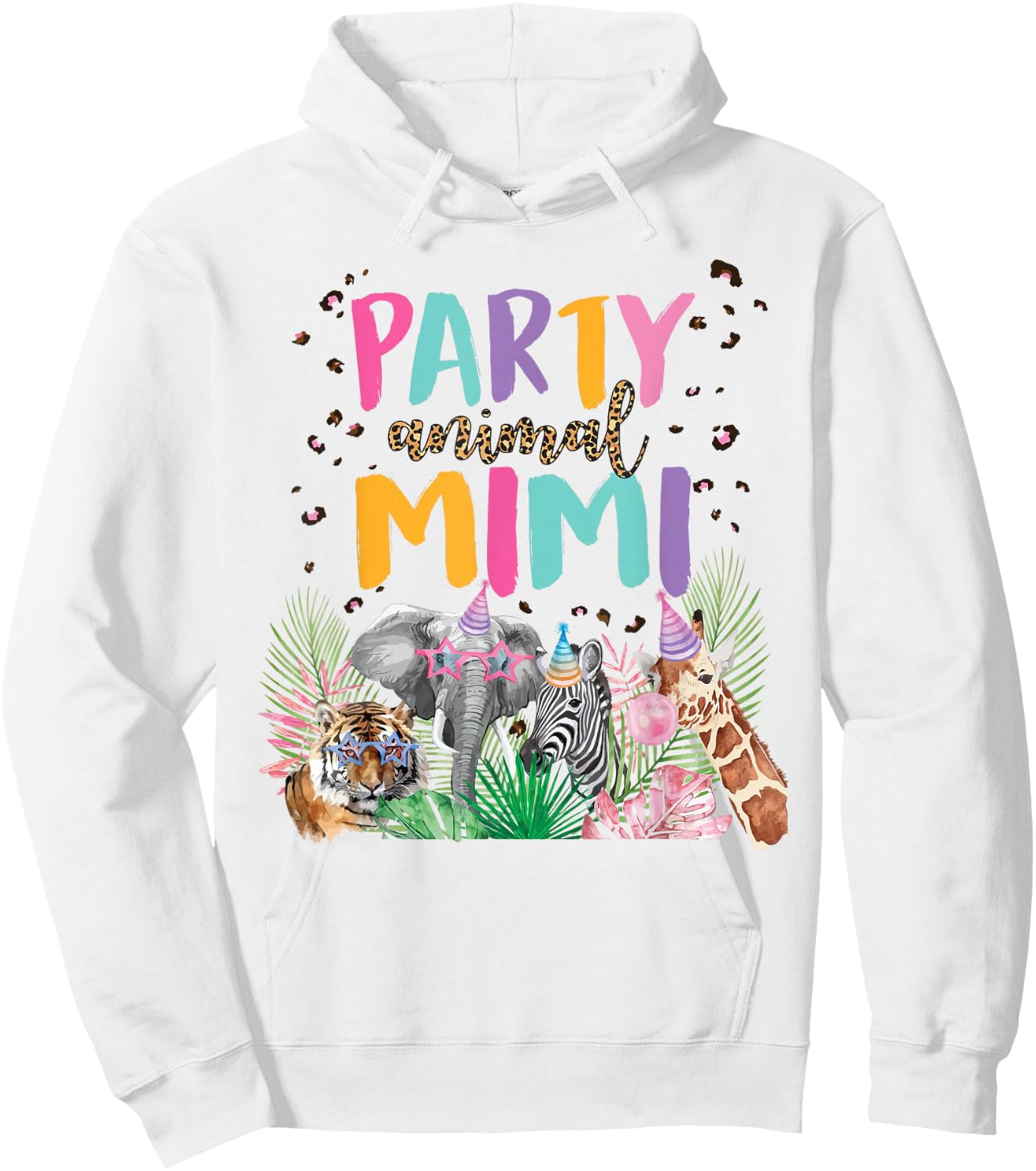 Mimi Of The Birthday Boy Girl Zoo Theme Animal Party Hoodie - Hoodie | White