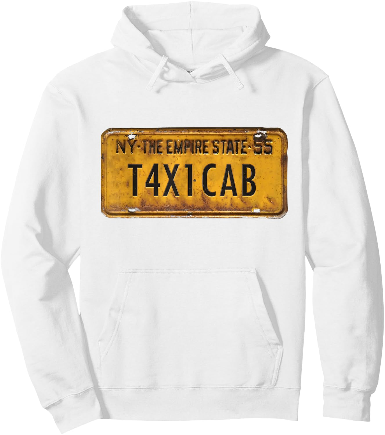 taxi cab License Number costume Hoodie - Hoodie | White