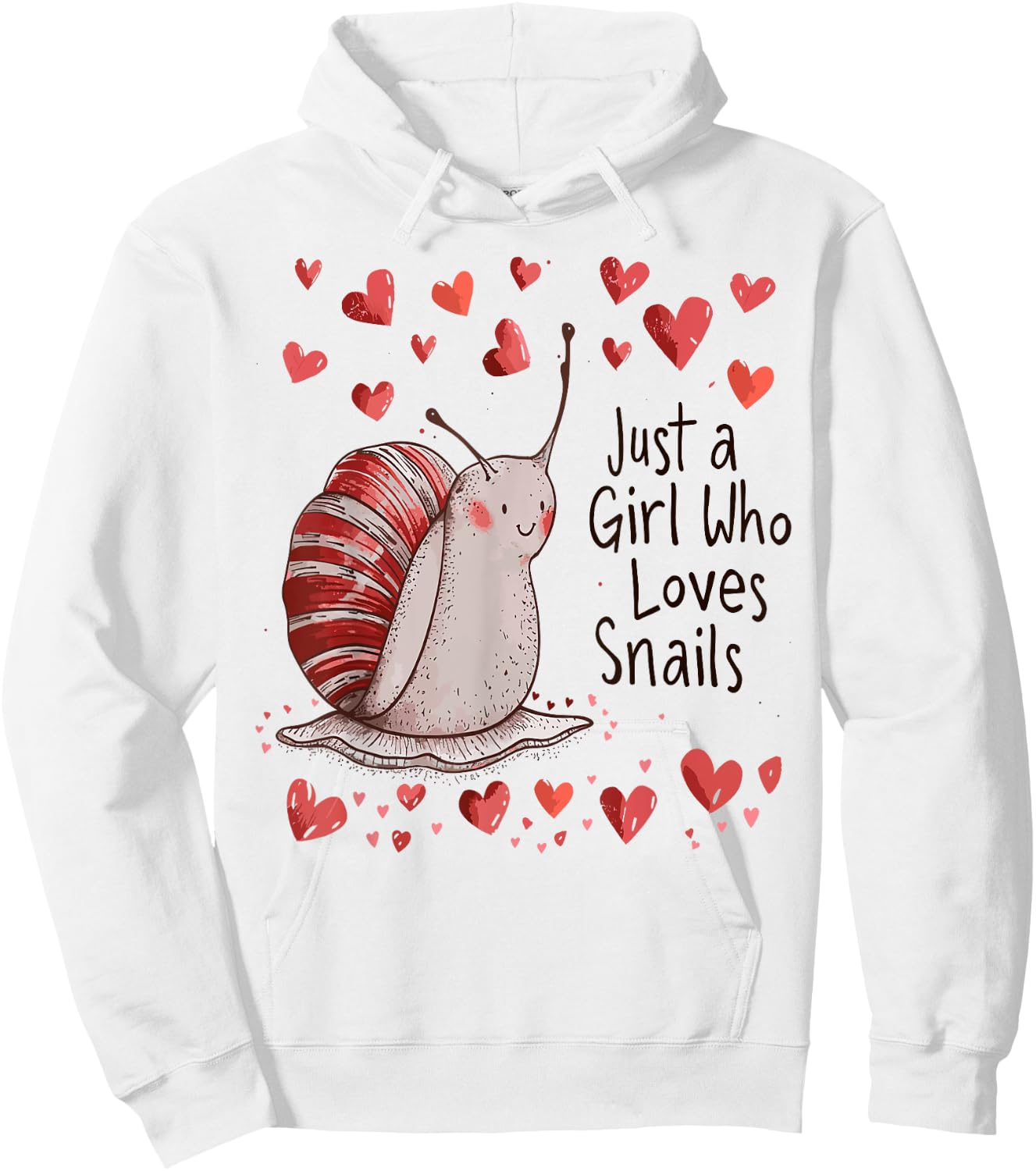 Cute Snails Lovers Gift - Just A Girl Who Loves Snails Hoodie - Hoodie | White