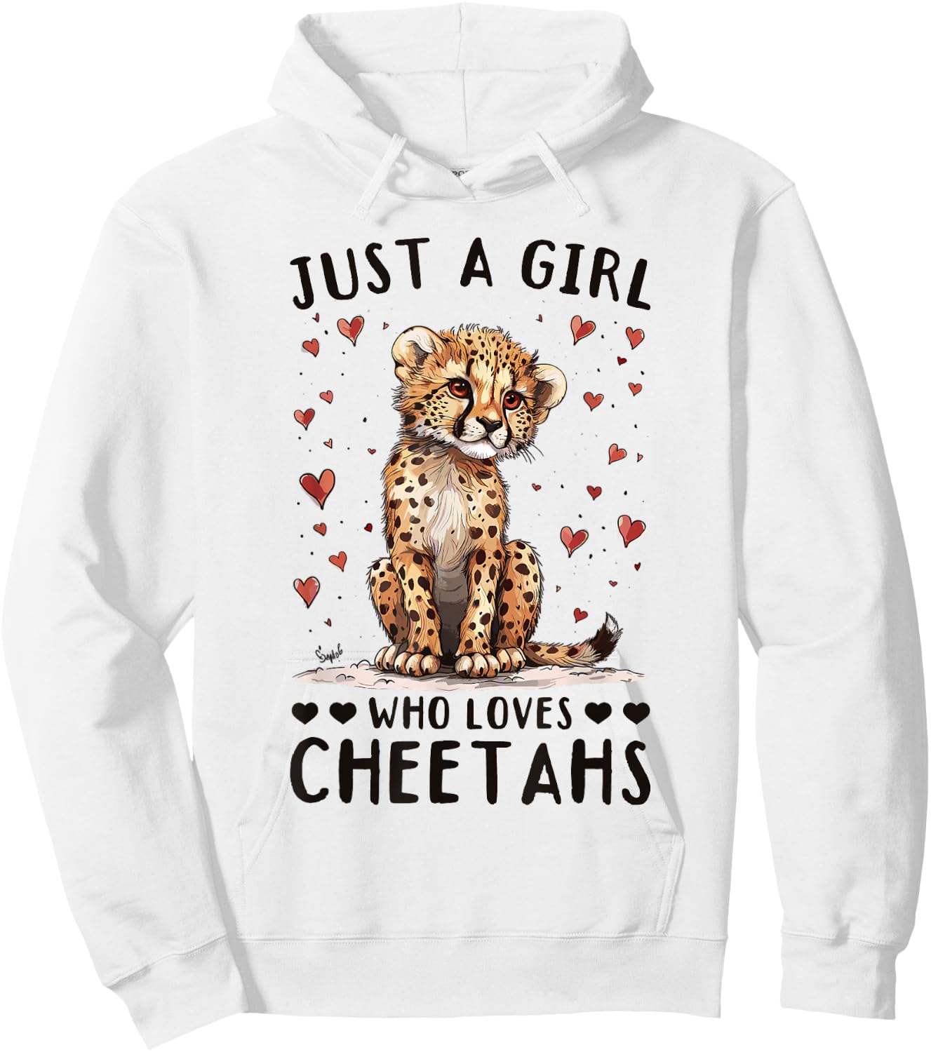 Funny Cheetah Animal Just A Girl Who Loves Cheetahs Hoodie - Hoodie | White