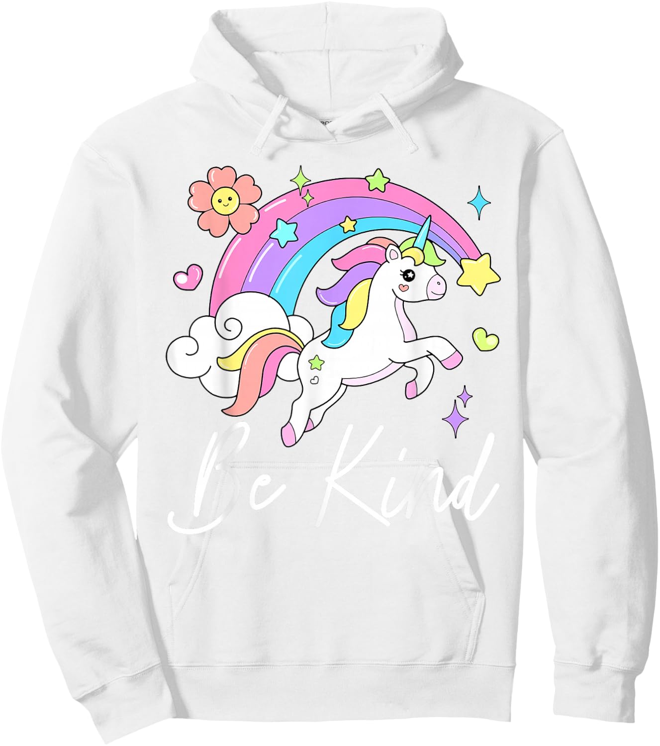 Be Kind Stop Bullying Unicorn Rainbow Unity Day Wear Orange Hoodie - Hoodie | White