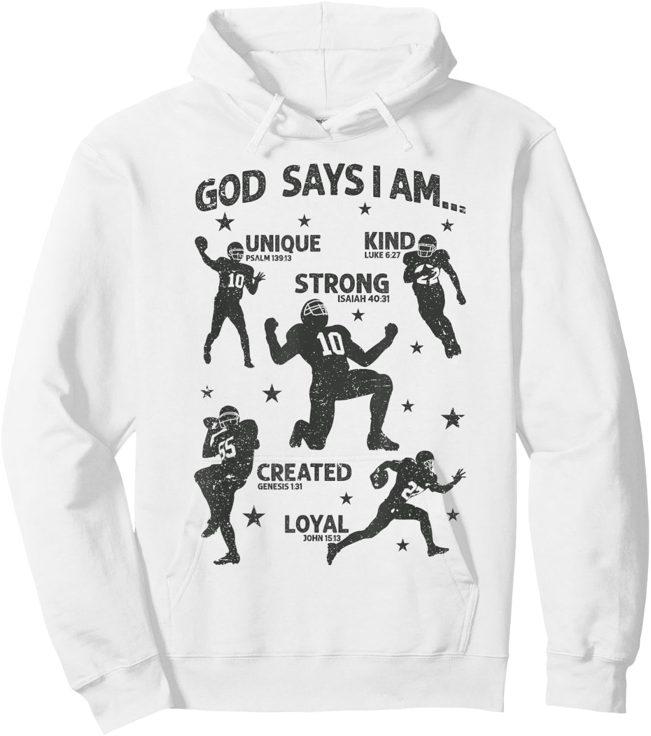 God Says I Am American Football Lover Men Women Christian Hoodie - Hoodie | White