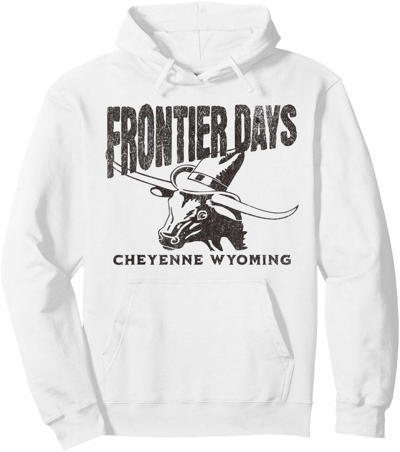 Cheyenne Wyoming Steer Frontier Days Hoodie - Hoodie | White