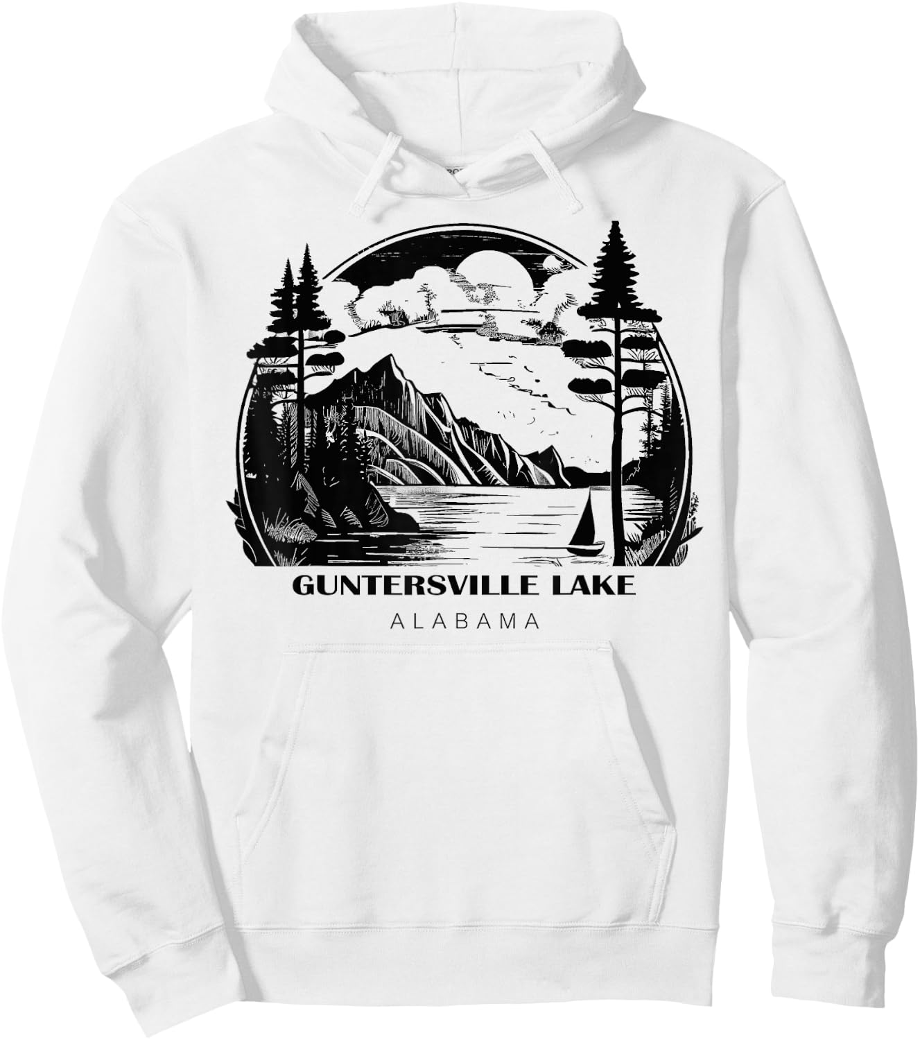 Guntersville Lake Alabama Hoodie - Hoodie | White