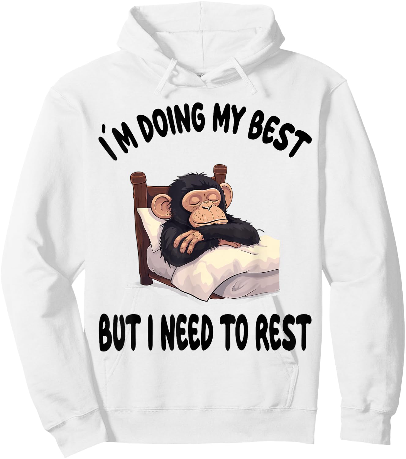 Monkey Ape Official Sleepshirt Pajamas Nightgown Hoodie - Hoodie | White
